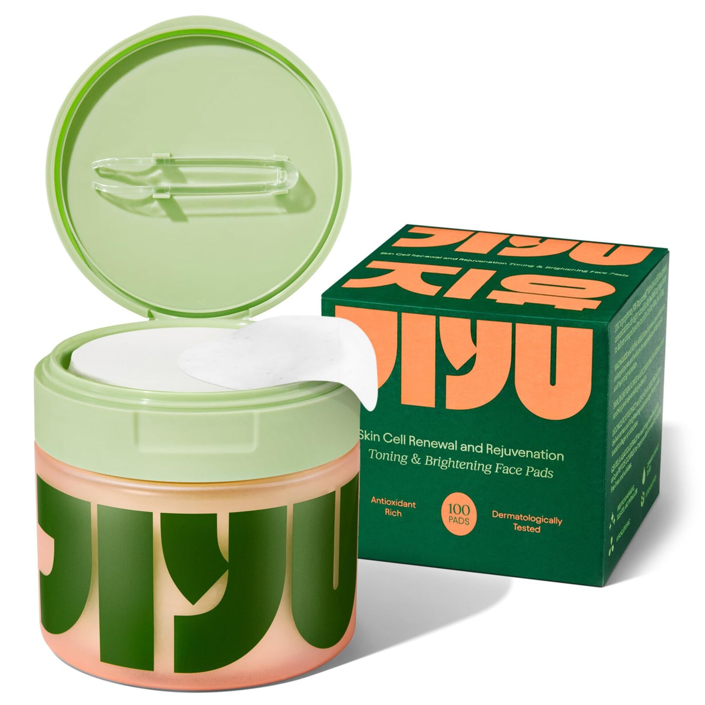 JiYu Toning Polish Pads - Korean Skincare for Dark Spots, Wrinkles & Dull Skin - Hydrating Facial Treatment with Snail Mucin, Niacinamide, Peptides & Centella - 100 Count JiYuBuy Supplements Australia