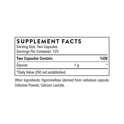 THORNE - Glycine - Supports Relaxation, Stress Management, Detoxification & Healthy Muscle Function* - Amino Acid Supplement - Third-Party Certified - Gluten, Dairy & Soy-Free - 250 Capsules THORNE buy supplements Au