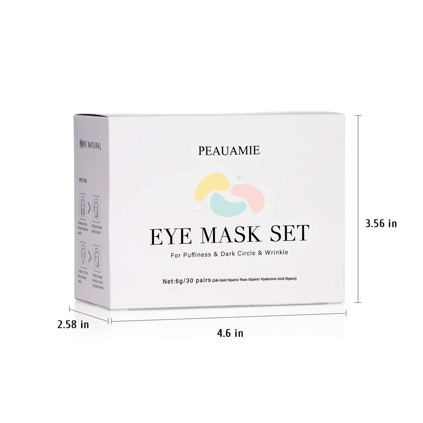 PEAUAMIE Under Eye Patches Gold and Hyaluronic Acid for puffy eyes,Rose Eye Masks