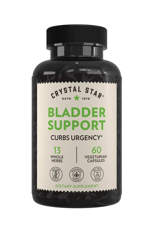 Crystal Star Bladder Support (60 Capsules) – Herbal Supplement for Healthy Bladder Function - Cranberry, Dandelion & Fenugreek - Helps Overactive Bladder and Incontinence - Non-GMO Crystal StarBuy Supplements Australia