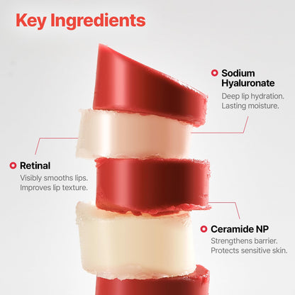Dr.Different Retinal Lip Balm Tinted, Anti-Wrinkle Lip Treatment with Deep Hydration & Long-Lasting Moisture