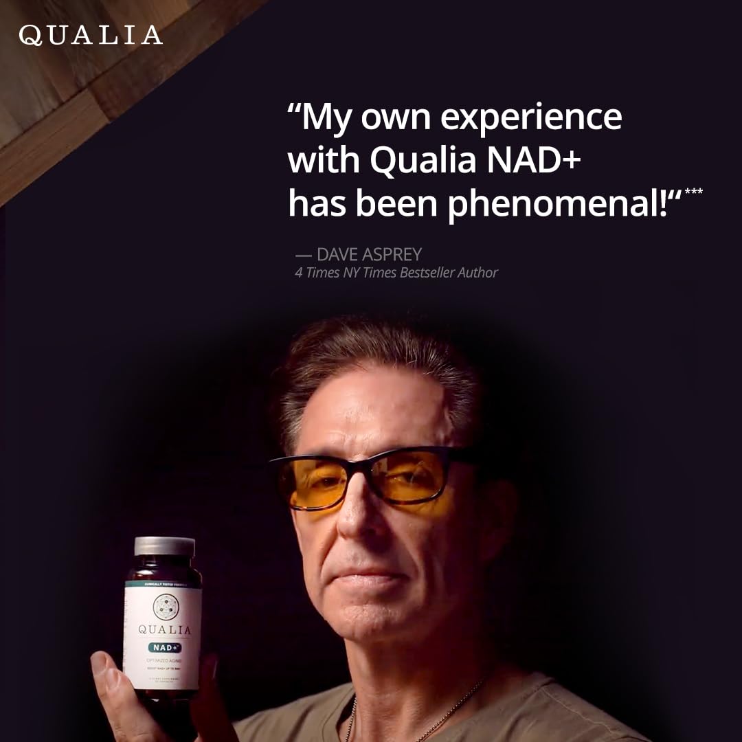 Qualia NAD Supplement — Clinically Proven to Boost NAD+ up to 67%. Optimized Aging, Energy, Focus. Elite Ingredients Nicotinamide Riboside (NIAGEN), Niacin, Niacinamide (1 Month Supply) QUALIA LIFE SCIENCES buy supplements Au
