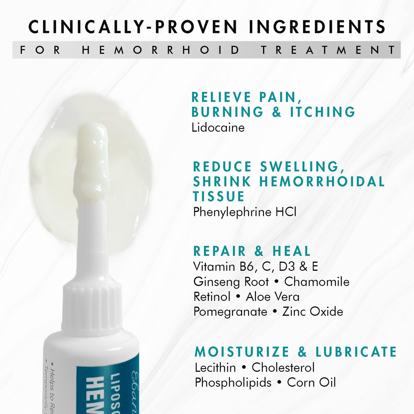Ebanel Bundle of Hemorrhoid Master, and Foot Fungus Treatment 1 Oz