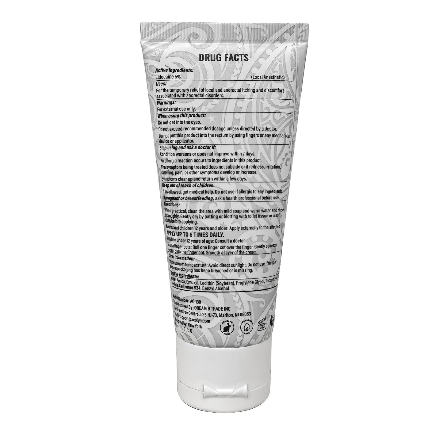 Acolye Numbing Cream Maximum Strength : 5% Lidocaine Topical Anesthetic - Extra Strength 5X Numbing with Menthol Arnica and Emu Oi (2 Fl Oz, Mint Flavor) AcolyeBuy Supplements Australia