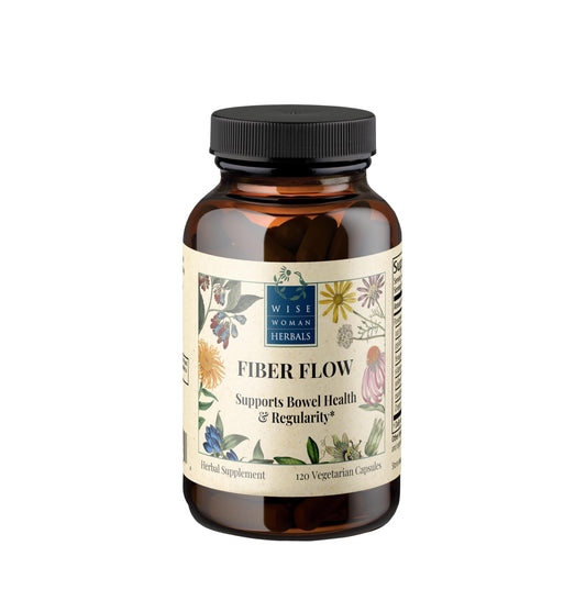 Wise Woman Herbals – Fiber Flow Capsules 120 Count – Supports Healthy Digestive Function, Gut Health, Bowel Health and Regularity