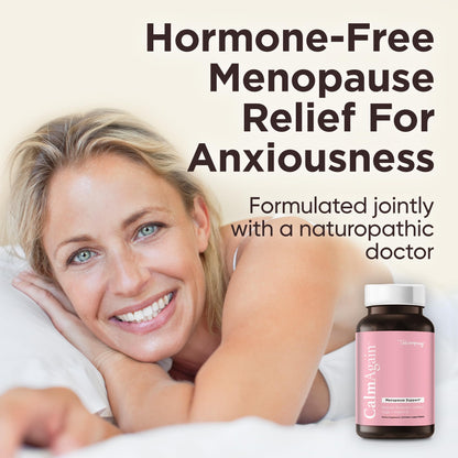 BB Company CalmAgain for Menopause Anxiousness, Mood Balance for Women | Stay Calm, Lower Cortisol, Fewer Mood Swings | Siberian Rhubarb