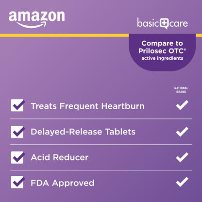 Amazon Basic Care Omeprazole Delayed Release Tablets 20 mg, Acid Reducer, Heartburn Medicine, 14-Day Course of Treatment, 28 Count Amazon Basic Care buy supplements Au
