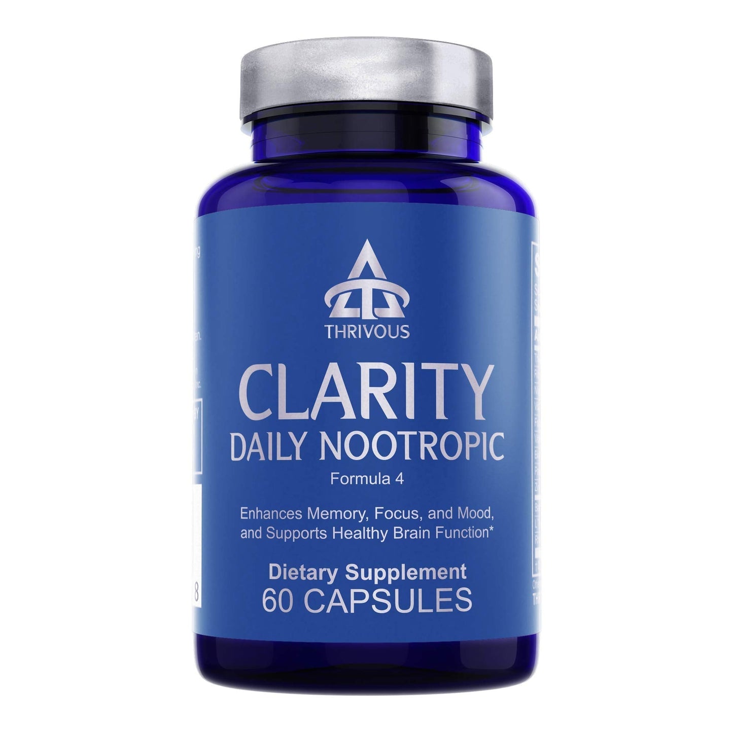 Thrivous Clarity Daily Nootropic – Cognitive Support & Mood Formula with Bacopa (Synapsa®), L-Theanine, Rhodiola Rosea, Vitamin B Complex & Zinc Picolinate – 60 Vegan Capsules ThrivousBuy Supplements Australia