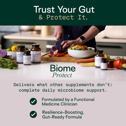 Adapt Naturals 4-in-1 Biome Protect Prebiotics, Probiotics Supplement Postbiotics & Polyphenols for Microbiome, Gut Health & Defense