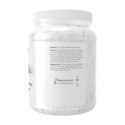 NOW Foods Solutions, Magnesium Flakes, 100% Pure, from the Ancient Zechstein Seabed, Highly Concentrated, 54-Ounce