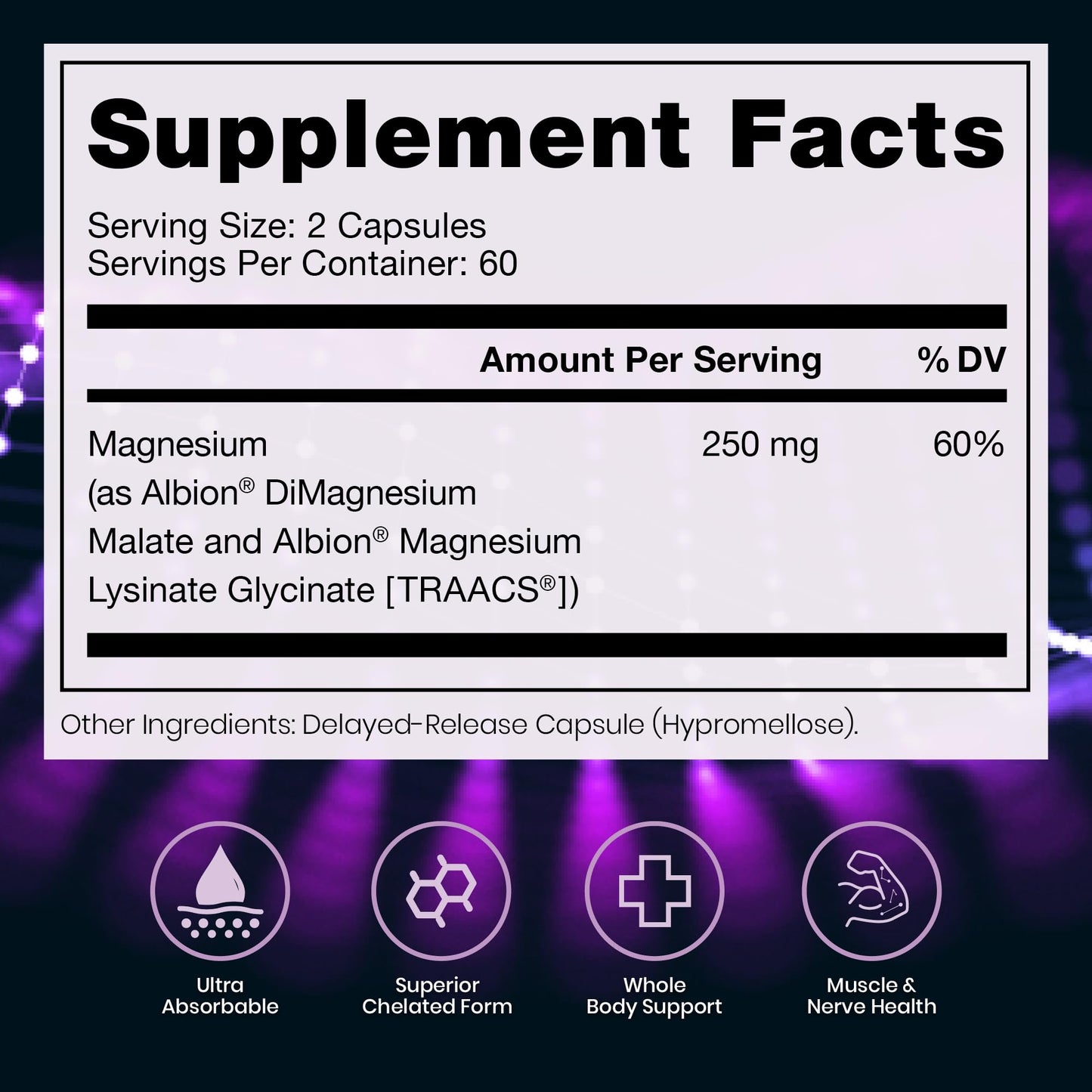 Pure TheraPro Rx Optimum Magnesium Lysinate Glycinate & Di-Magnesium Malate, Made in USA | 2 Month Supply | Chelated for Maximum Absorption, Supports Bone Health & Energy, Non-GMO Pure Therapro RxBuy Supplements Australia