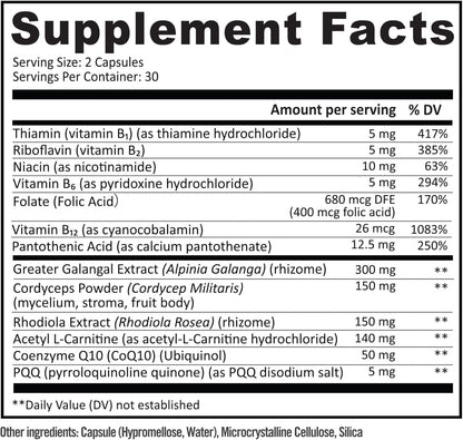 InergyPLUS | Energy Vitamins for Women, Fatigue, Natural Energy Supplements for Focus | Vitamin B12, Folic Acid, Rhodiola Rosea, Cordyceps, CoQ10, Caffeine Free | Packaging Vary | 60 Ct BB CompanyBuy Supplements Australia