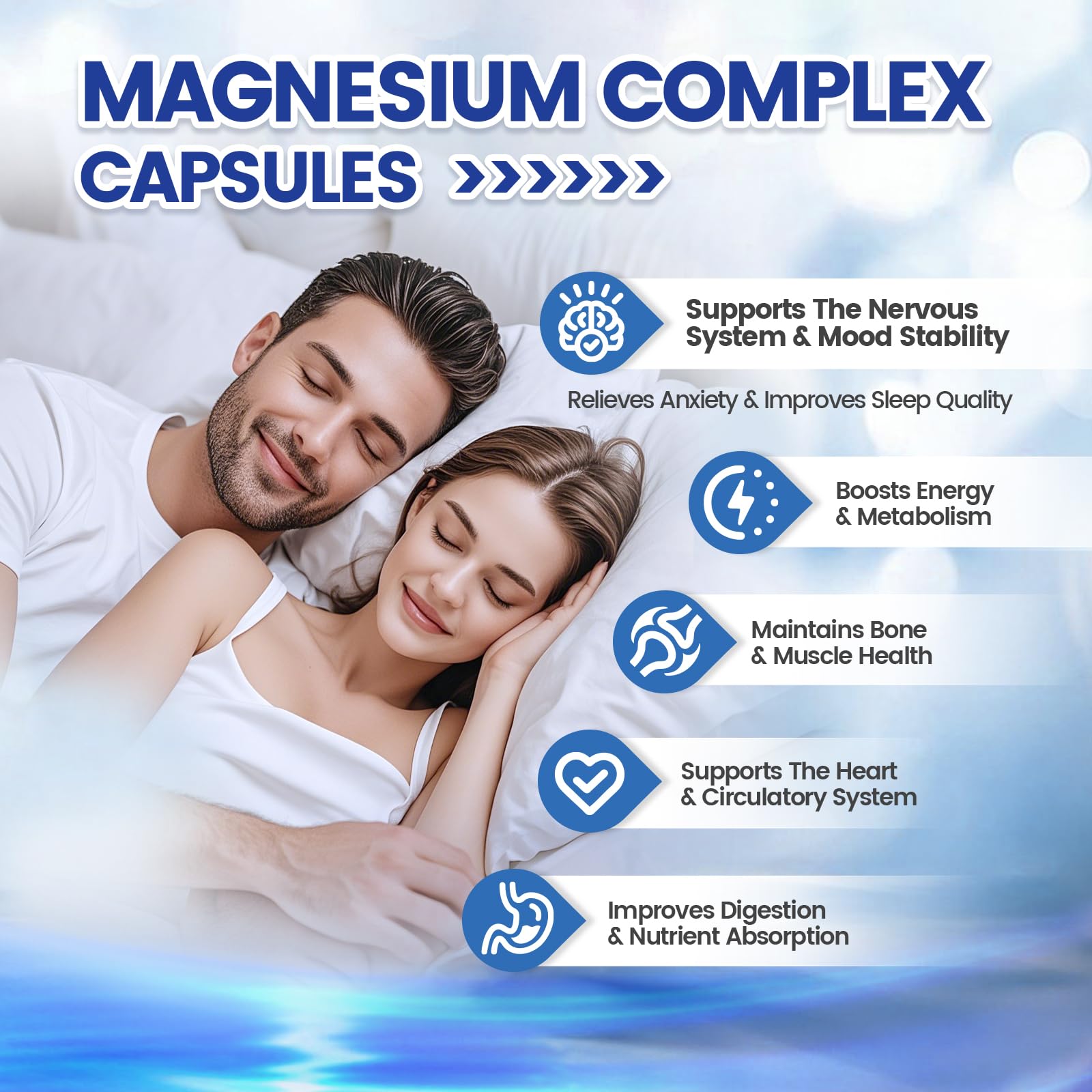 1000mg Magnesium Complex for Women & Men*, 8 Elemental with Magnesium Glycinate, Citrate, Malate, Taurate, Oxide, Carbonate, Aspartate, Orotate for Bones, Muscle, Recovery, Energy, Vegan, 90 Capsules VivoNu buy supplements Au