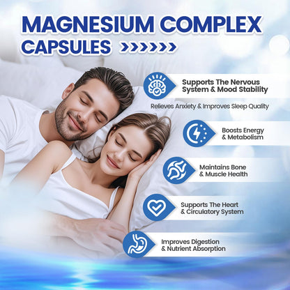 1000mg Magnesium Complex for Women & Men*, 8 Elemental with Magnesium Glycinate, Citrate, Malate, Taurate, Oxide, Carbonate, Aspartate, Orotate for Bones, Muscle, Recovery, Energy, Vegan, 90 Capsules VivoNu buy supplements Au