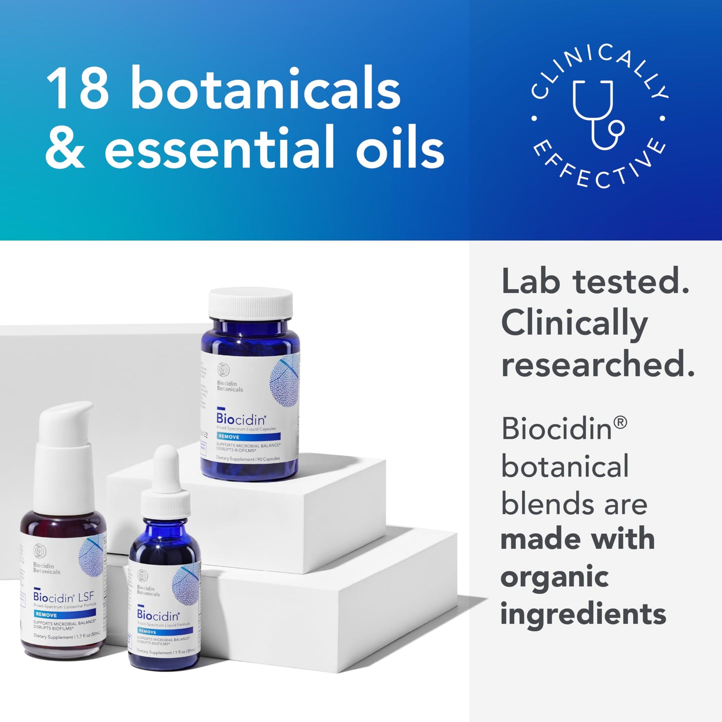 Biocidin Capsules - Biofilm Disruptor - Supports Gut Detox Cleanse, Healthy Microbial Balance, Immune Function & Gut Health - Professional-Grade Herbal Supplement with 18 Botanicals (90 Capsules) Bio-Botanical Research buy supplements Au