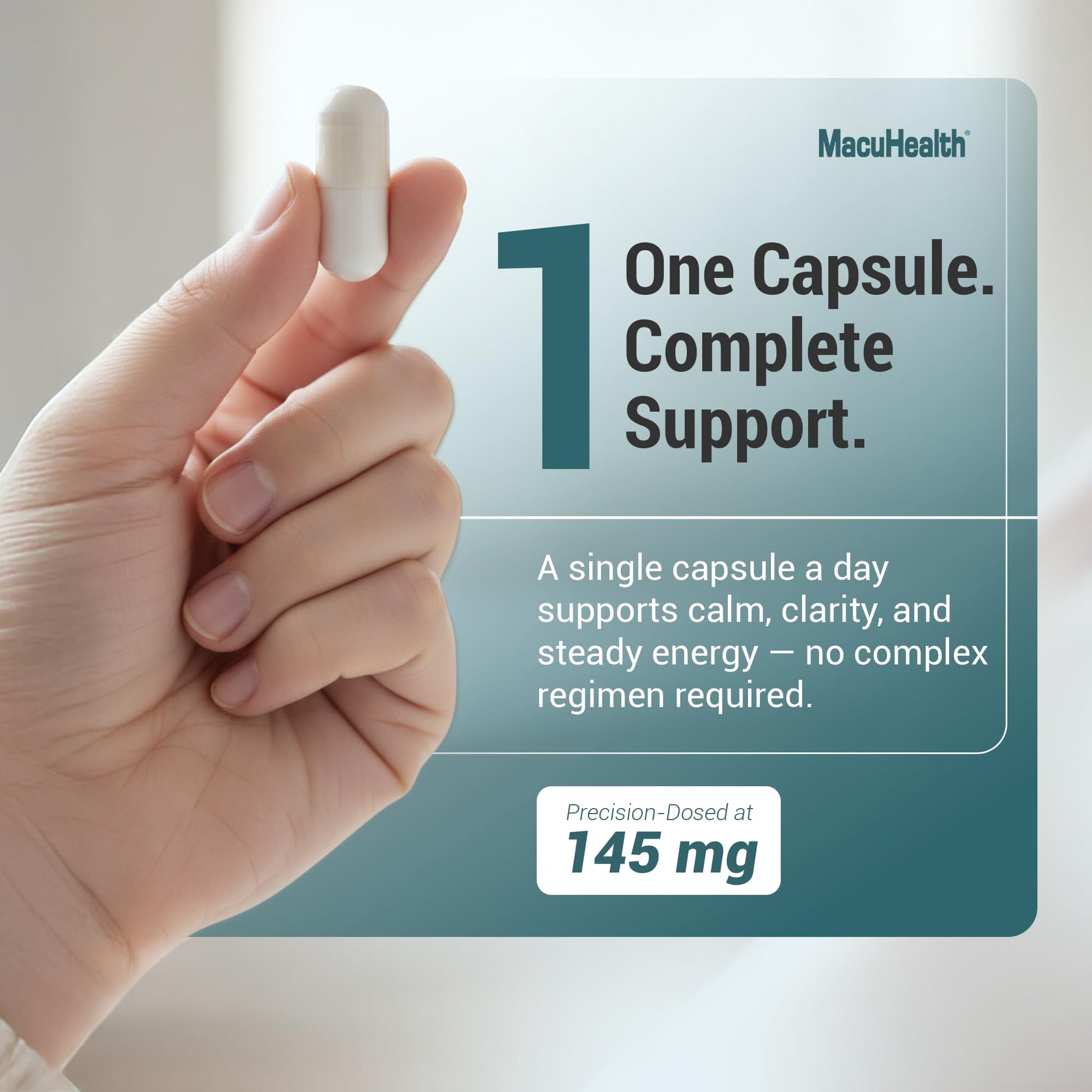 MacuHealth Magnesium Glycinate & L-Threonate 145mg - 90 Capsules - Highly Absorbable Magnesium for Energy, Calm & Focus - Gentle on Stomach, Vegan, Non-GMO - Premium Chelated Magnesium Supplement MacuhealthBuy Supplements Australia