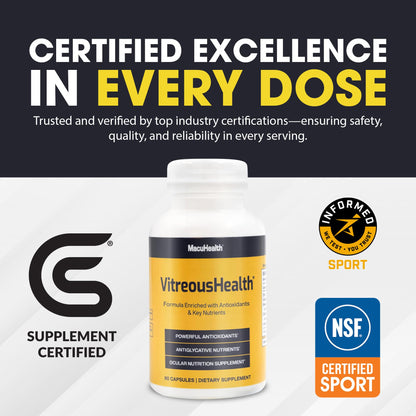 Macuhealth VitreousHealth Evidence-Based Eye Supplement - 90 Capsules MacuhealthBuy Supplements Australia