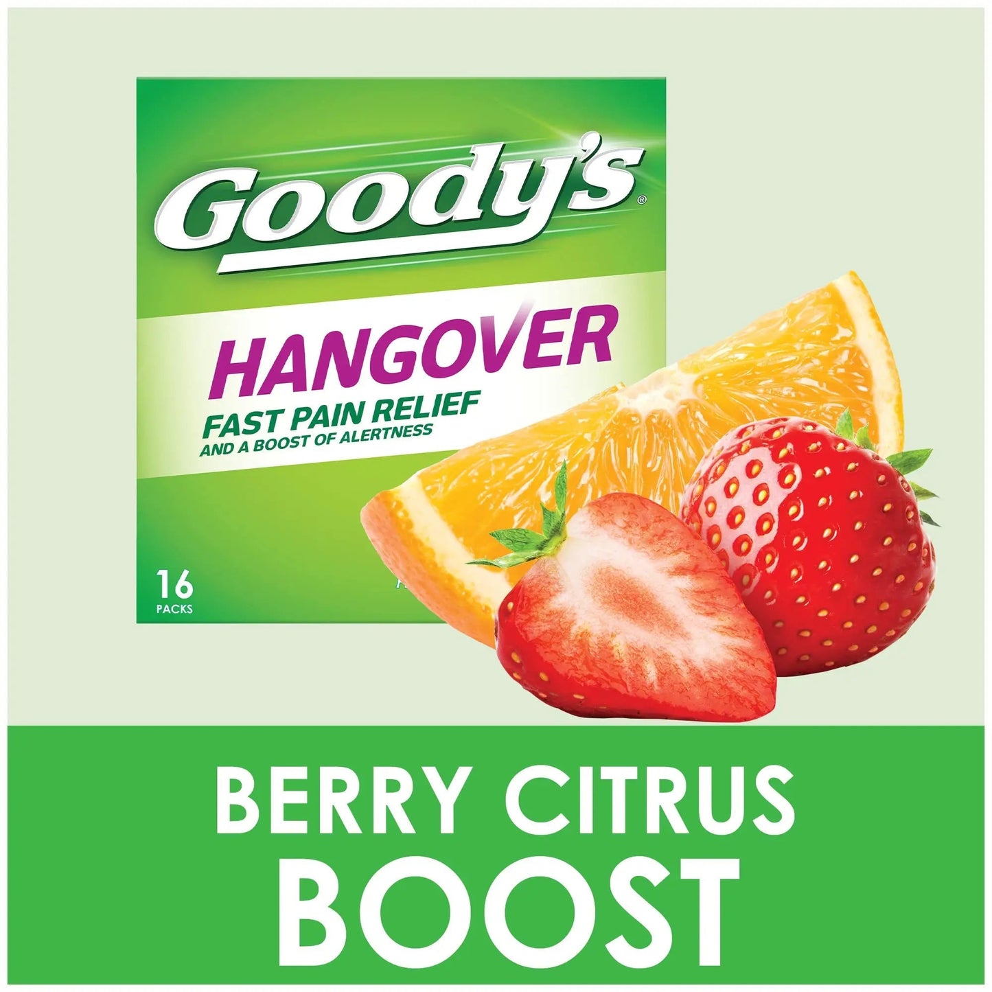 Goody's Hangover Relief Powder, Dual Action Fast Headache Pain Relief with Aspirin and Caffeine, Berry Citrus Flavor, 4 Powder Sticks, 6 Pack Goody'sBuy Supplements Australia
