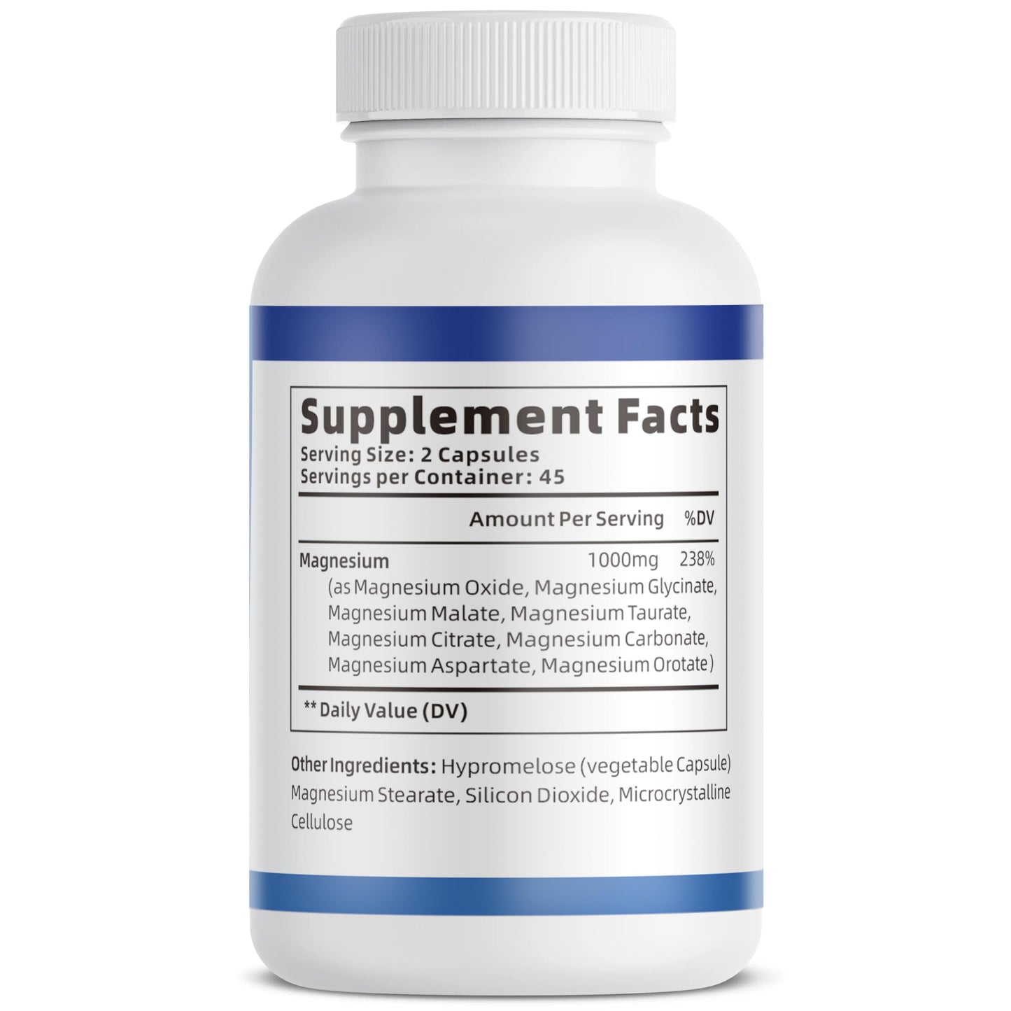 1000mg Magnesium Complex for Women & Men*, 8 Elemental with Magnesium Glycinate, Citrate, Malate, Taurate, Oxide, Carbonate, Aspartate, Orotate for Bones, Muscle, Recovery, Energy, Vegan, 90 Capsules VivoNu buy supplements Au