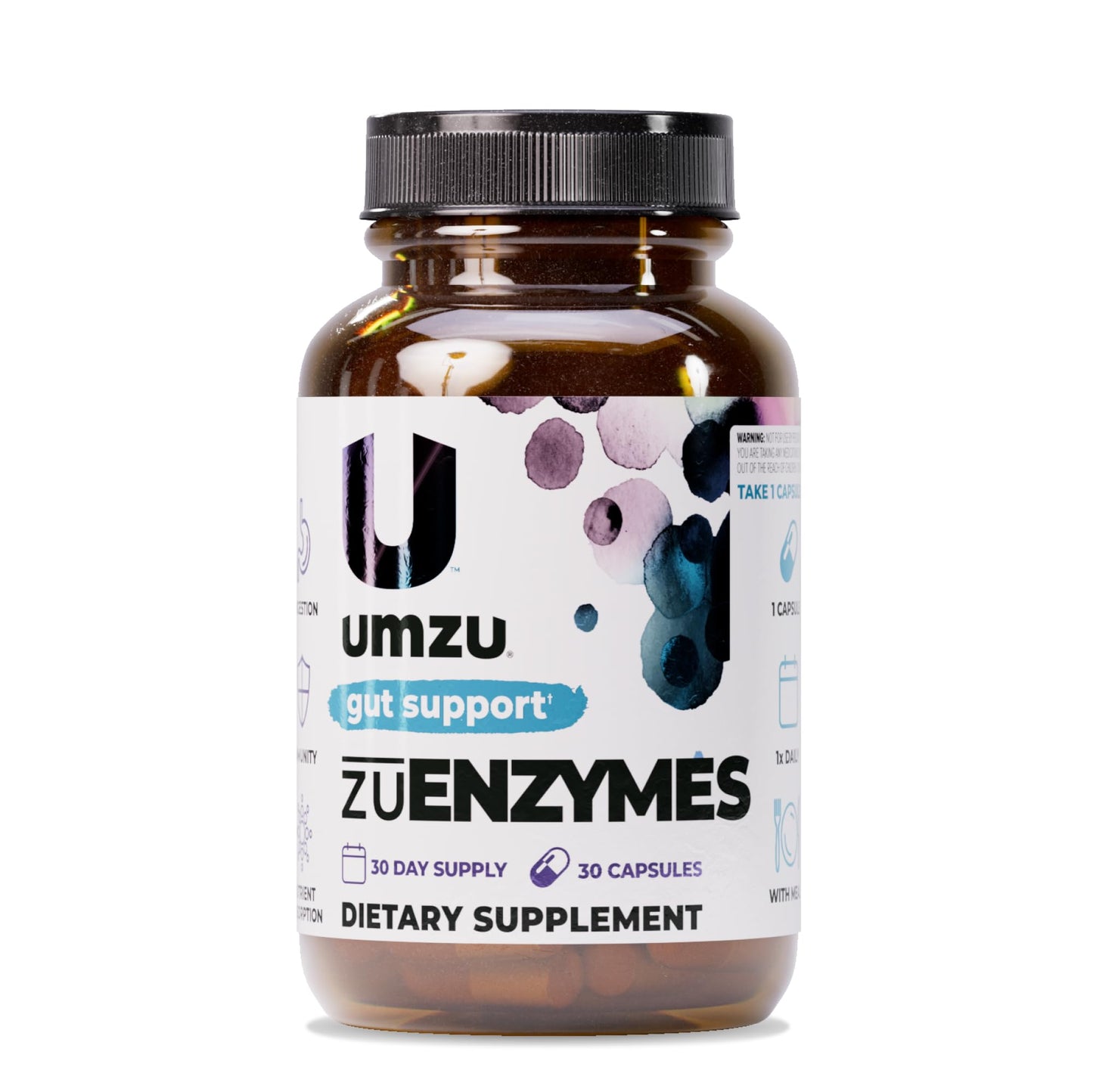 UMZU zuEnzymes Digestive Support Supplement, (30 Day Supply) – 21 Enzyme Blend with Lipase Protease & Amylase – Digestive Enzymes for Gut Health & Probiotic Daily