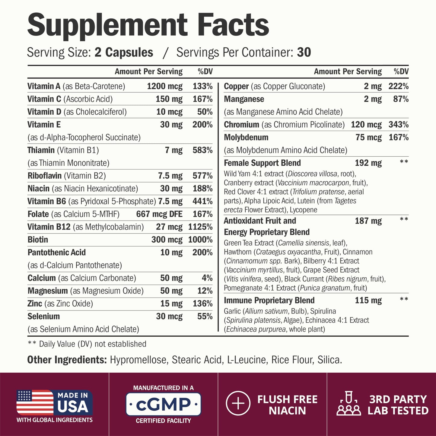 Multivitamin for Women with Methylated Vitamins and Chelated Minerals for Energy, Focus and Immune Health – Premium Daily Womens Multivitamins & Multiminerals – 60 Capsules Vimerson Health buy supplements Au