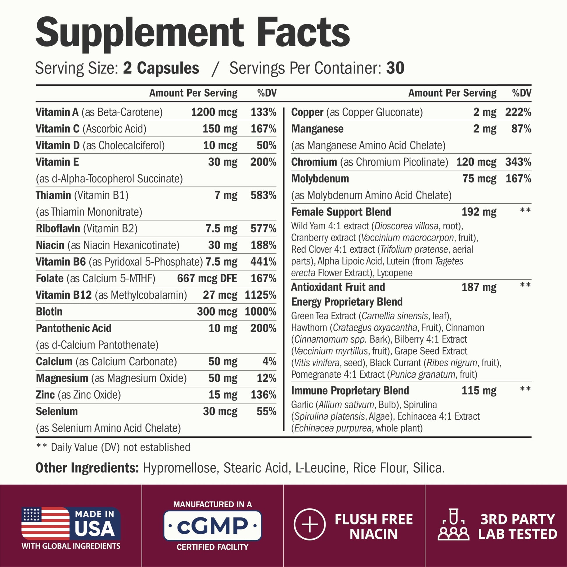 Multivitamin for Women with Methylated Vitamins and Chelated Minerals for Energy, Focus and Immune Health – Premium Daily Womens Multivitamins & Multiminerals – 60 Capsules Vimerson Health buy supplements Au