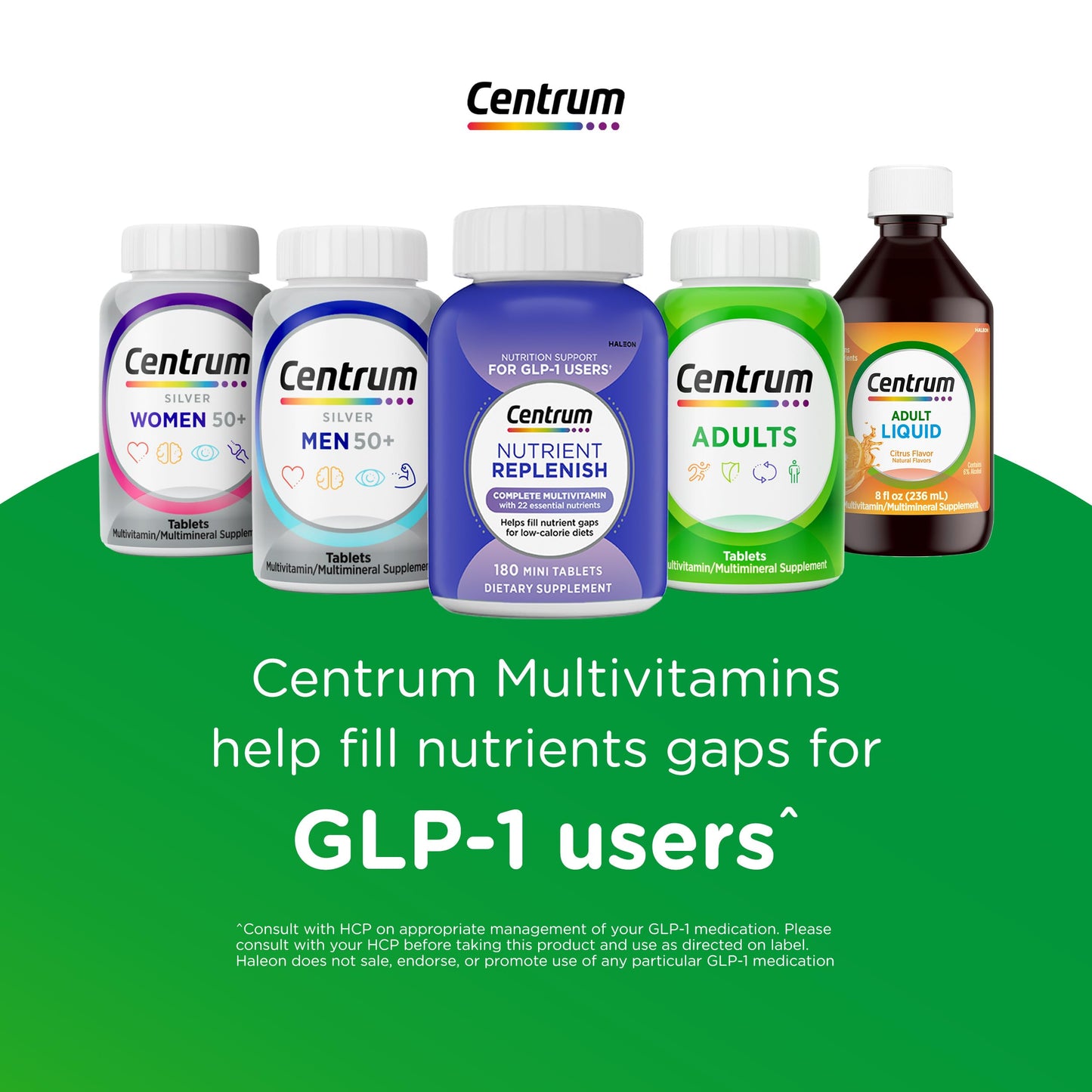 Centrum Silver Men's 50+ Multivitamin with Vitamin D3, B-Vitamins, Zinc for Memory and Cognition - 200 Tablets