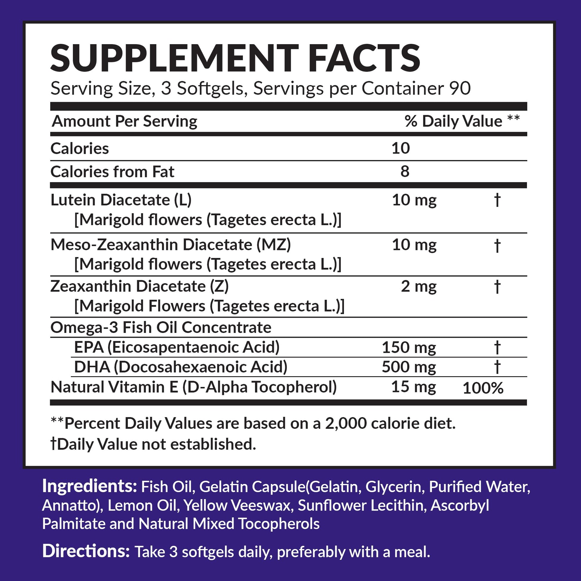 Memory Health Softgels with Omega-3, Carotenoids, and Vitamin E – Designed for Mental Focus, Energy, and Enhanced Clarity - (270 Softgels, 90 Days Supply) MacuhealthBuy Supplements Australia