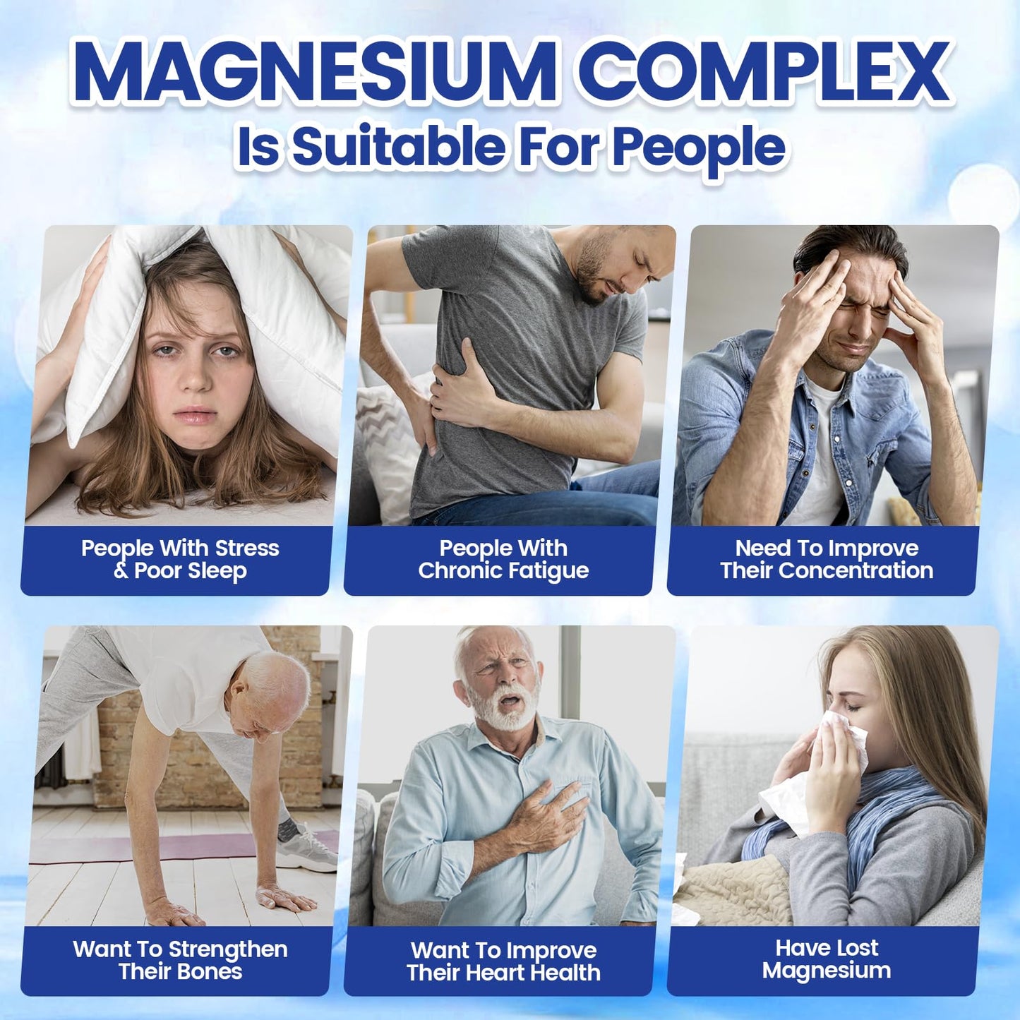 1000mg Magnesium Complex for Women & Men*, 8 Elemental with Magnesium Glycinate, Citrate, Malate, Taurate, Oxide, Carbonate, Aspartate, Orotate for Bones, Muscle, Recovery, Energy, Vegan, 90 Capsules VivoNu buy supplements Au