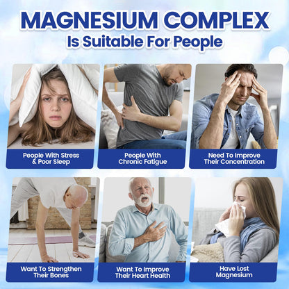 1000mg Magnesium Complex for Women & Men*, 8 Elemental with Magnesium Glycinate, Citrate, Malate, Taurate, Oxide, Carbonate, Aspartate, Orotate for Bones, Muscle, Recovery, Energy, Vegan, 90 Capsules VivoNu buy supplements Au