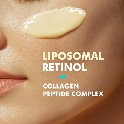 Ebanel Anti Aging Skincare Bundle of Retinol Moisturizer Cream with Collagen and Hyaluronic Acid Serum, Reduces Wrinkles, Hydrates, Firm and Smooth Skin
