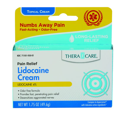 Thera|Care Maximum Strength OTC Lidocaine Cream | Numbs Away Pain | Long-Lasting Relief | Non-Greasy | 1.75 Oz Thera CareBuy Supplements Australia