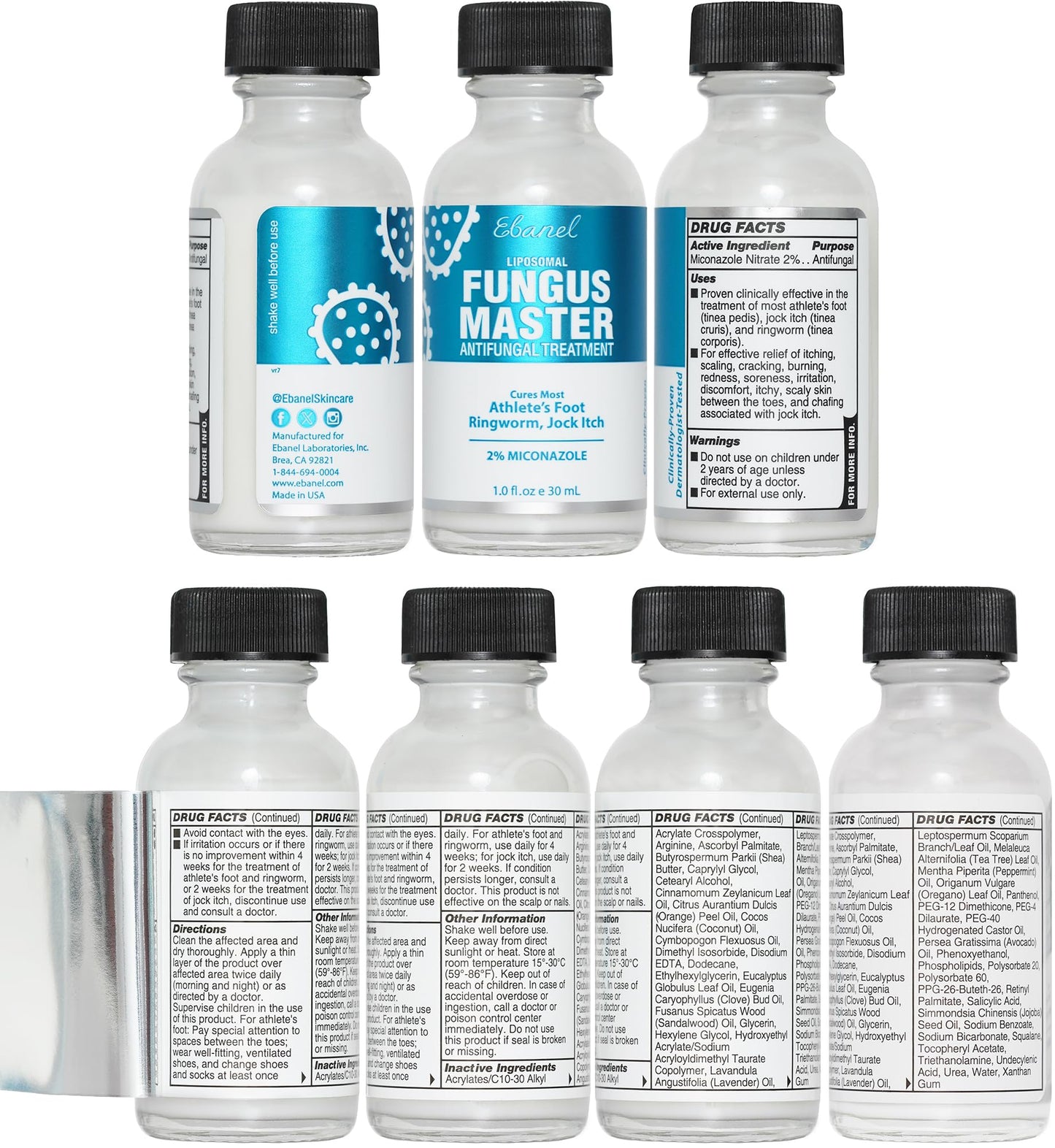 Ebanel Bundle of Hemorrhoid Master, and Foot Fungus Treatment 1 Oz