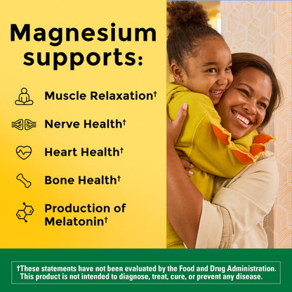 Nature Made High Absorption Magnesium Glycinate Gummies 100 mg per Serving, Muscle, Nerve, Bone and Heart Support, Magnesium Supplement, 40 Magnesium Gummies, 20 Day Supply Nature MadeBuy Supplements Australia
