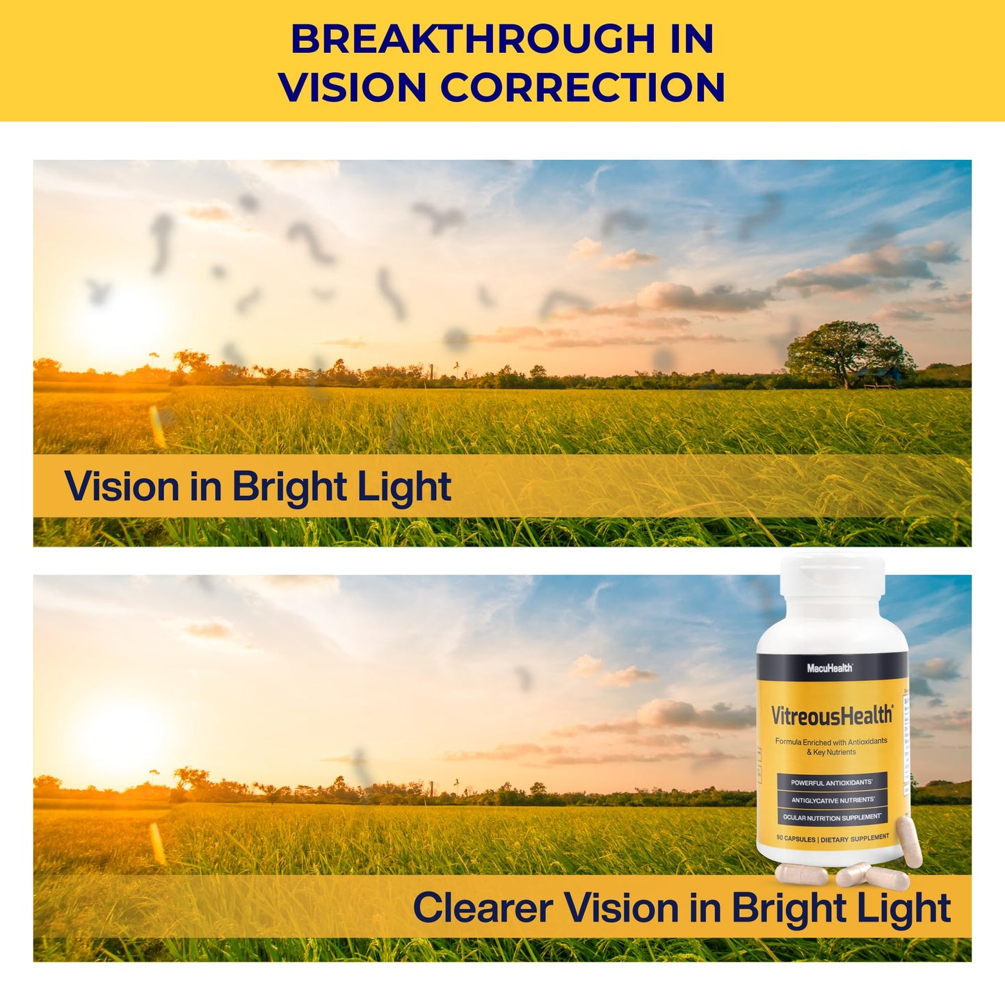 Macuhealth VitreousHealth Evidence-Based Eye Supplement - 90 Capsules MacuhealthBuy Supplements Australia