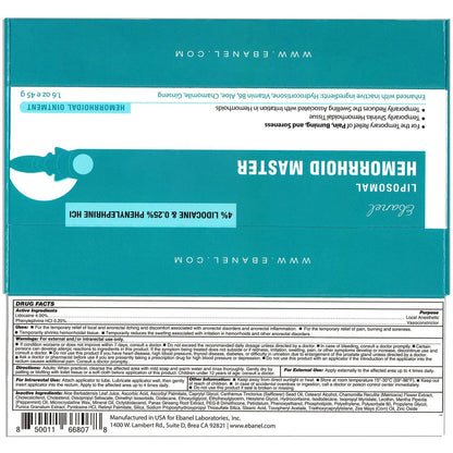 Ebanel Bundle of Lidocaine Numbing Spray, and Hemorrhoid Master