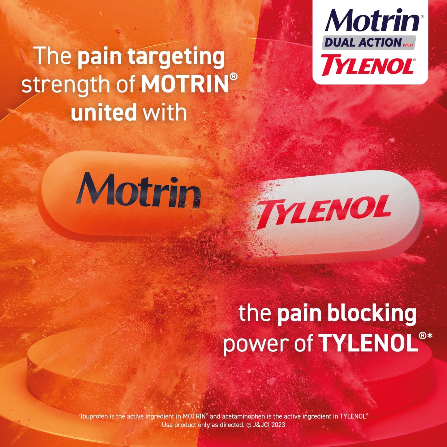 Motrin Dual Action with Tylenol, Ibuprofen & Acetaminophen Fast-Acting, Long Lasting Pain Reliever for Minor Aches & Pains, Ibuprofen (NSAID) 125 mg & Acetaminophen 250 mg, 120 ct Motrin buy supplements Au